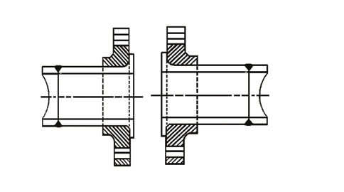Coupling of stub ends and flanges